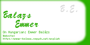 balazs emmer business card